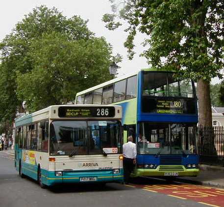 Arriva Dennis Dart SLF Plaxton Pointer 3217 & Harris Volvo Olympian East Lancs Pyoneer