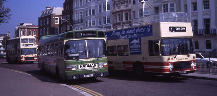 Southdown Leyland National 98 and Brighton & Hove open top VR