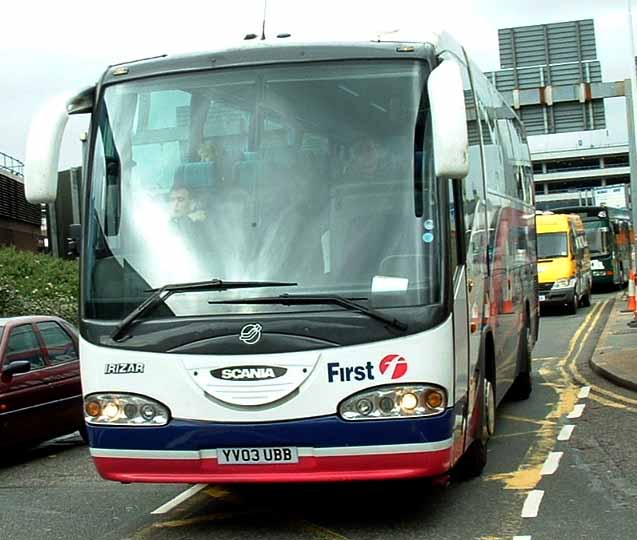 First Beeline Scania K114IB Irizar Century Rail Air coach 709