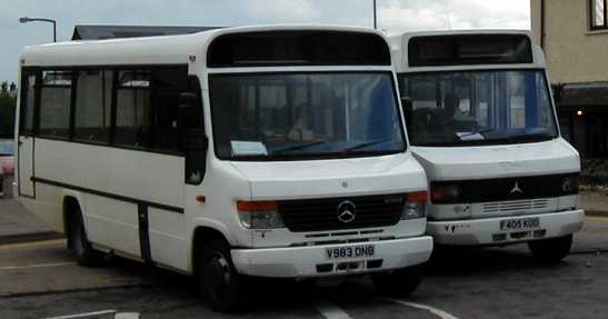 Mercedes O814D Plaxton Beaver 2 V983DNB & Ex Thames Transit 709D Reeve Burgess F405KOD